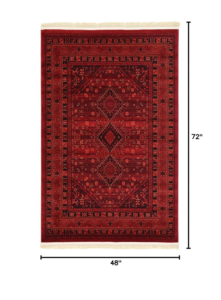 ラグ・カーペット Bukhara rugs Amazon.com: Rugs.com Bokhara Collection Rug – 4' x 6' Red